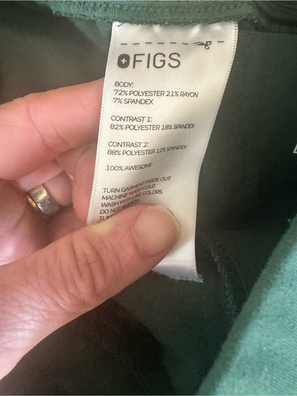 Figs Forest Green Jogger Scrub Pant Size XS - Picture 5 of 8